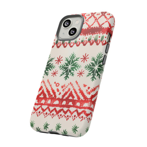 Watercolor Study of Christmas Patterns - Impact Resistant Phone Case